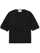 NOMA t.d. - Patchwork Cotton-Blend T-Shirt - Black