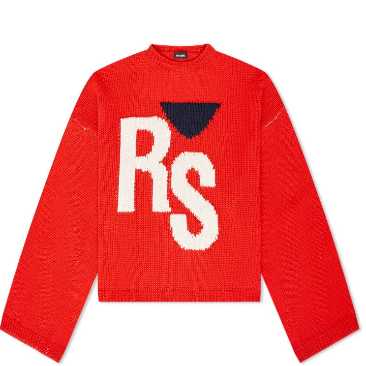 Photo: Raf Simons Cropped Oversized RS Crew Knit