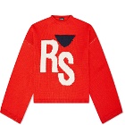 Raf Simons Cropped Oversized RS Crew Knit