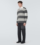 Thom Browne Striped virgin wool polo sweater