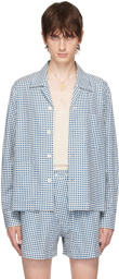 Bode Blue & White Hyannis Shirt