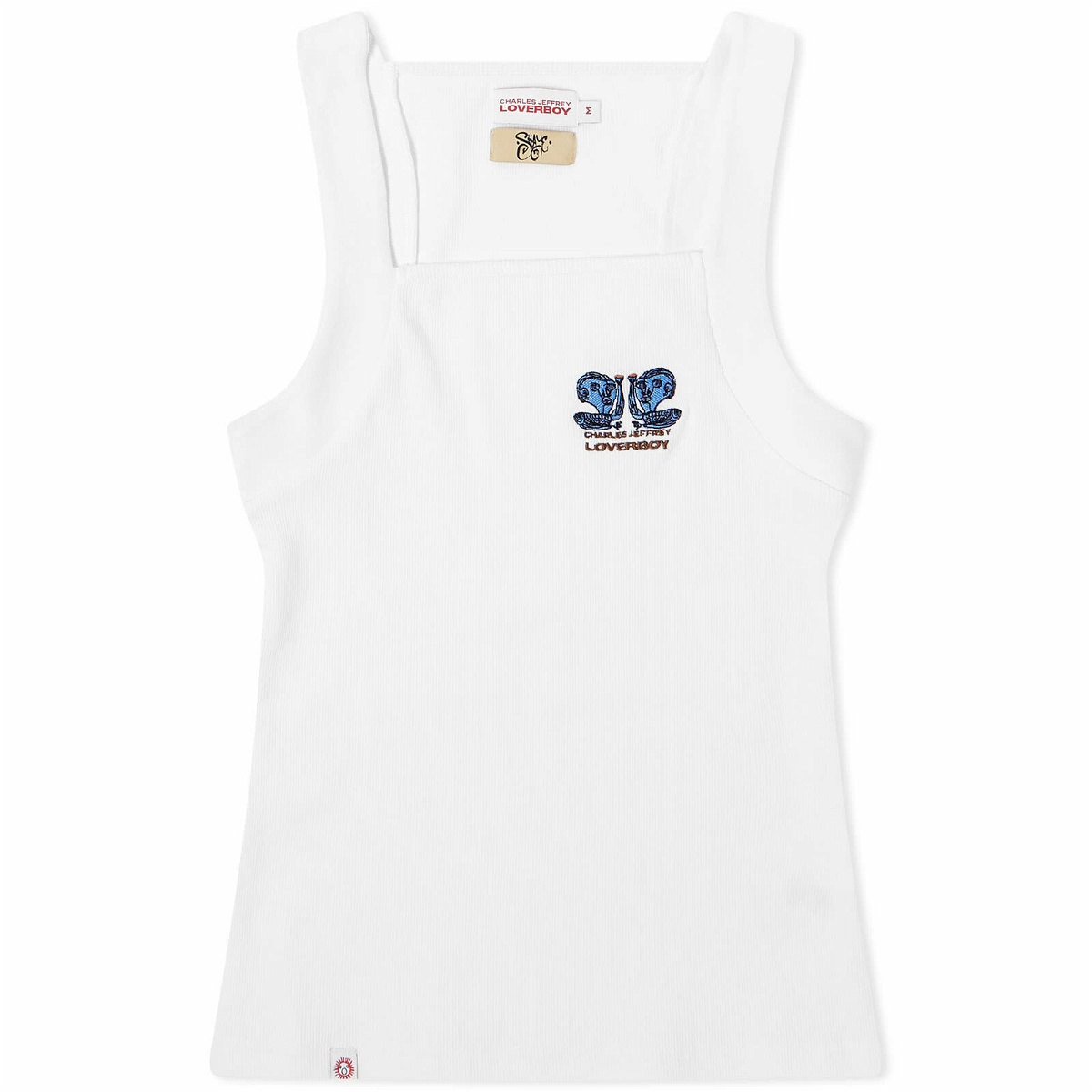 Photo: Charles Jeffrey Women's Square Neck Vest Top in White