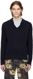 Nanushka Navy Syed Sweater