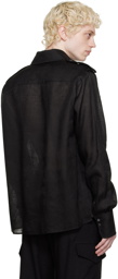 Bally Black Half Button Shirt