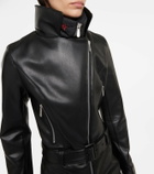 Perfect Moment Belted faux leather ski suit