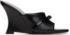 Versace Black Gianna Ribbon Wedge Mules