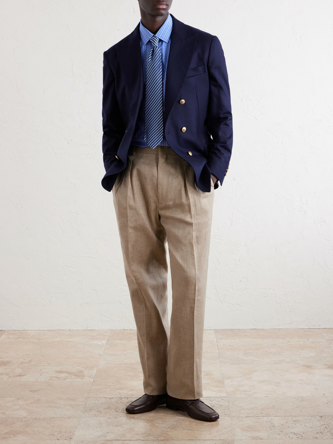Charvet - Checked Cotton-Poplin Shirt - Blue