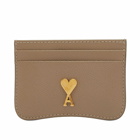 AMI Paris Women's Card Holder in Light Taupe 