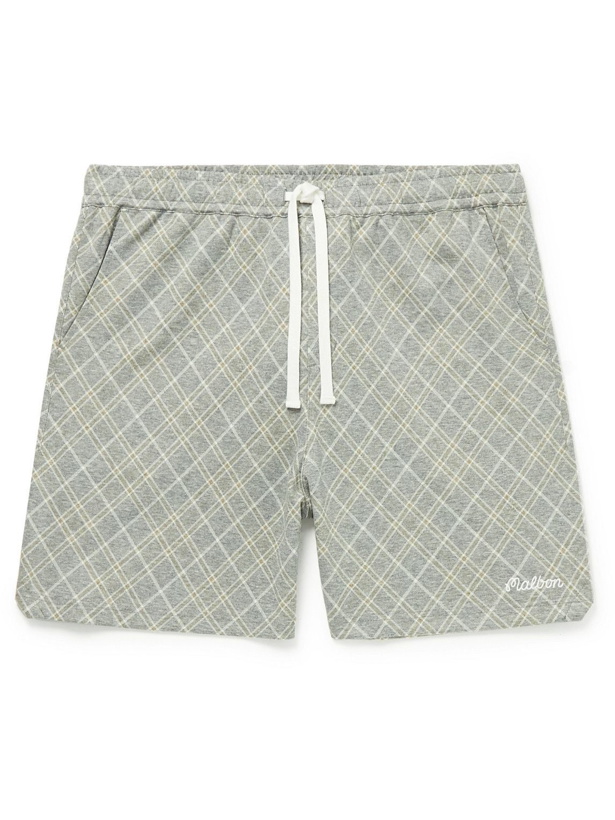 Photo: Malbon Golf - Logo-Embroidered Argyle Drawstring Golf Shorts - Gray