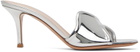 Gianvito Rossi Silver Lucrezia 70 Mules