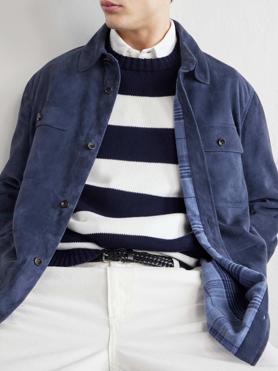 Ralph Lauren Purple label - Calloway Suede Jacket - Blue