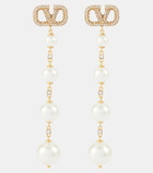 Valentino VLogo Signature embellished drop earrings