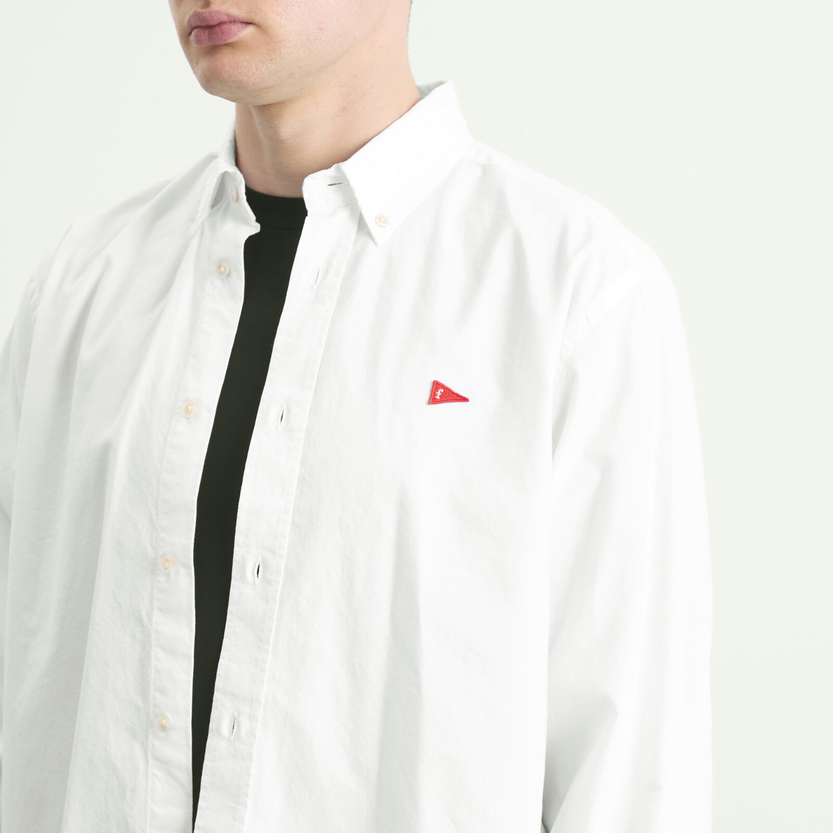 Foret Men's Flag Oxford Shirt in White