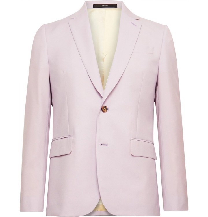 Photo: PAUL SMITH - Slim-Fit Wool and Mohair-Blend Suit Jacket - Purple