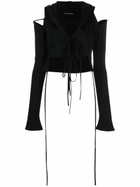 Jade Cropper Black Cut-Out Crop Top