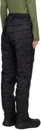 TAION Black Regular Down Trousers