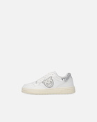 Pinko Leather Sneakers With Metallic Details White/Silver