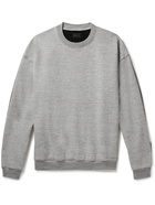 KAPITAL - Cotton-Jersey and Patchwork Cotton and Linen-Blend Sweatshirt - Gray