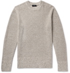 Theory - Ardess Mélange Linen and Cotton-Blend Sweater - Mushroom
