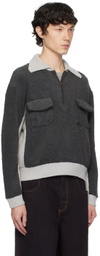 Isa Boulder SSENSE Exclusive Gray Towell Twin Pocket Jacket