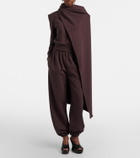 Magda Butrym Draped scarf-detail cotton sweatshirt
