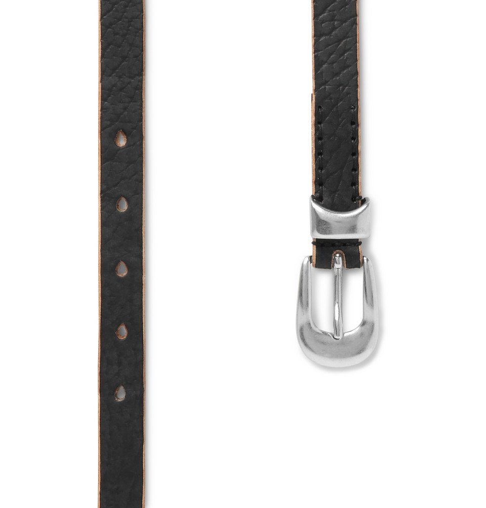 Our Legacy - 2cm Black Distressed Leather Belt - Men - Black Our