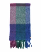 Woolrich Multicolor Wool Check Scarf Womens Scarf in Green