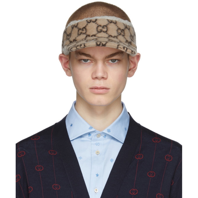 Photo: Gucci Beige Wool GG Visor