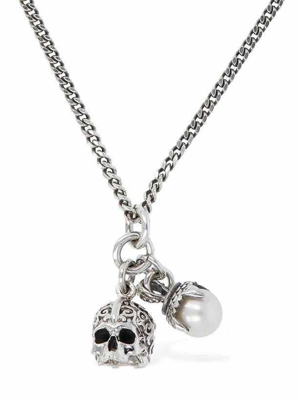 Photo: EMANUELE BICOCCHI Skull & Pearl Charm Necklace
