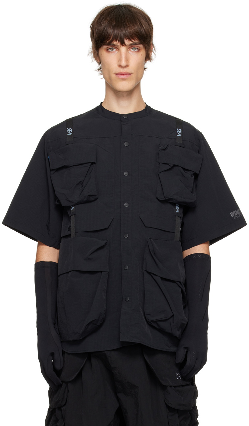Archival Reinvent Black WIND AND SEA Edition Military Bags Shirt