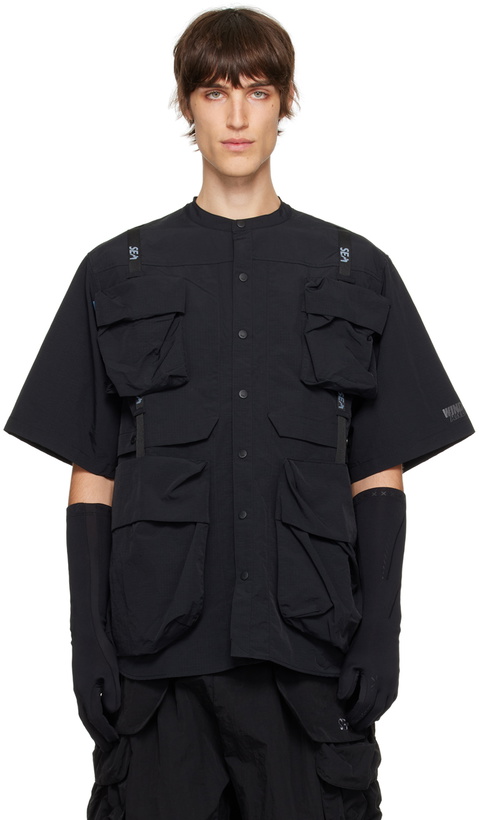 Photo: Archival Reinvent Black WIND AND SEA Edition Military Bags Shirt
