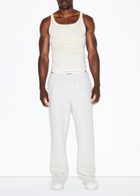 Skims Relaxed Cotton-blend Sweatpants Grey