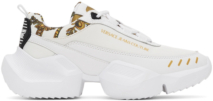 Photo: Versace Jeans Couture White Baroque Logo Gravity Sneakers