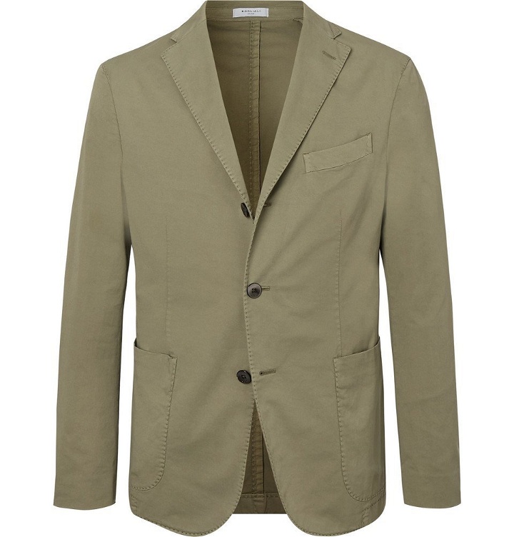 Photo: Boglioli - Green K-Jacket Unstructured Stretch-Cotton Twill Suit Jacket - Men - Green