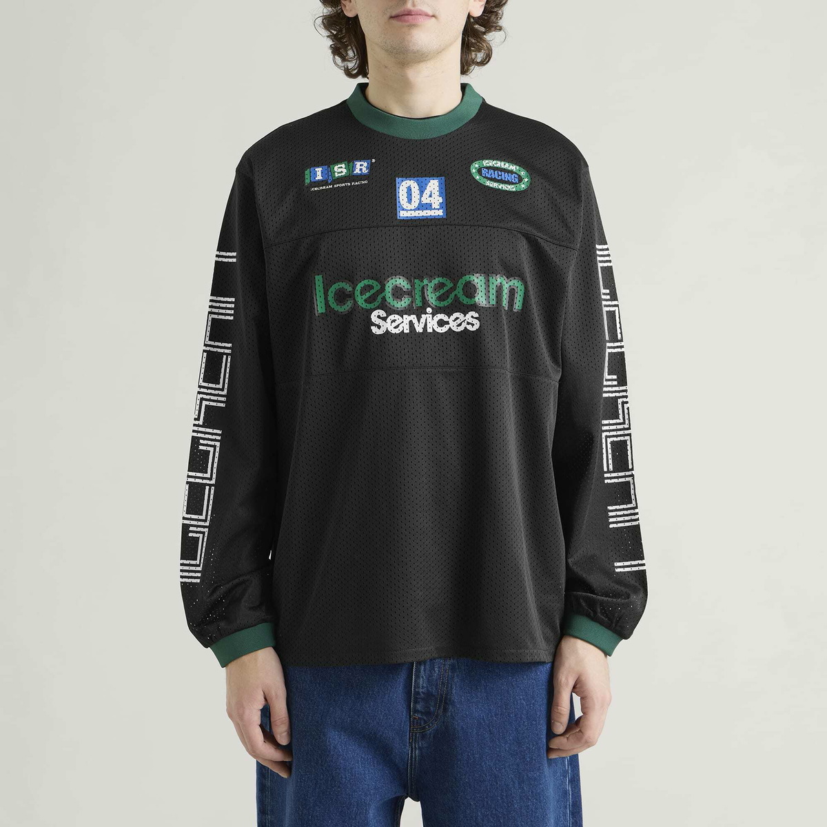 ICECREAM Men's Services Ls Mesh Top in Black