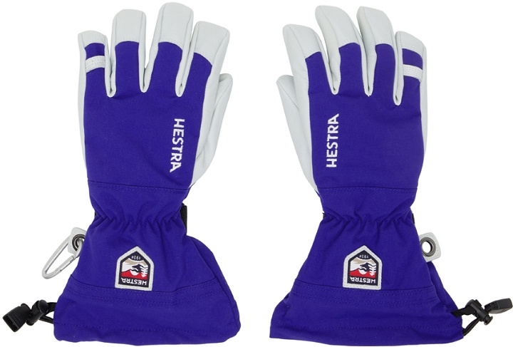 Photo: Hestra Blue & Off-White Heli Gloves