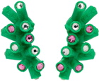 Roussey SSENSE Exclusive Green Mini 3D-Printed Sis Earrings