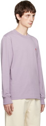 AMI Paris Purple Ami de Cœur Long Sleeve T-Shirt