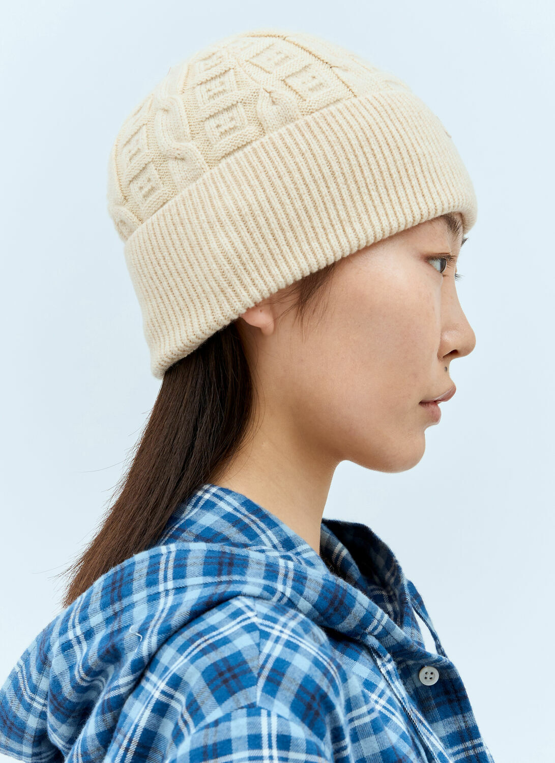 Acne Studios Cable Knit Beanie Hat