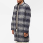 Kestin Men's Edinburgh Overcoat in Navy Check