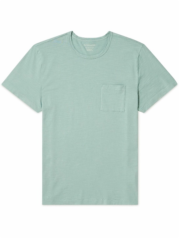 Photo: Outerknown - Saltwater Slub Organic Cotton-Jersey T-Shirt - Blue