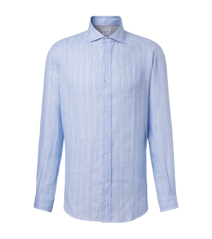 Photo: Brunello Cucinelli Striped linen shirt