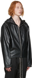 Rick Owens Black Sealed Leather Jacket