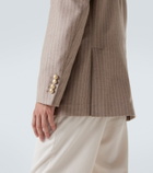 Brunello Cucinelli Striped cashmere and silk blazer