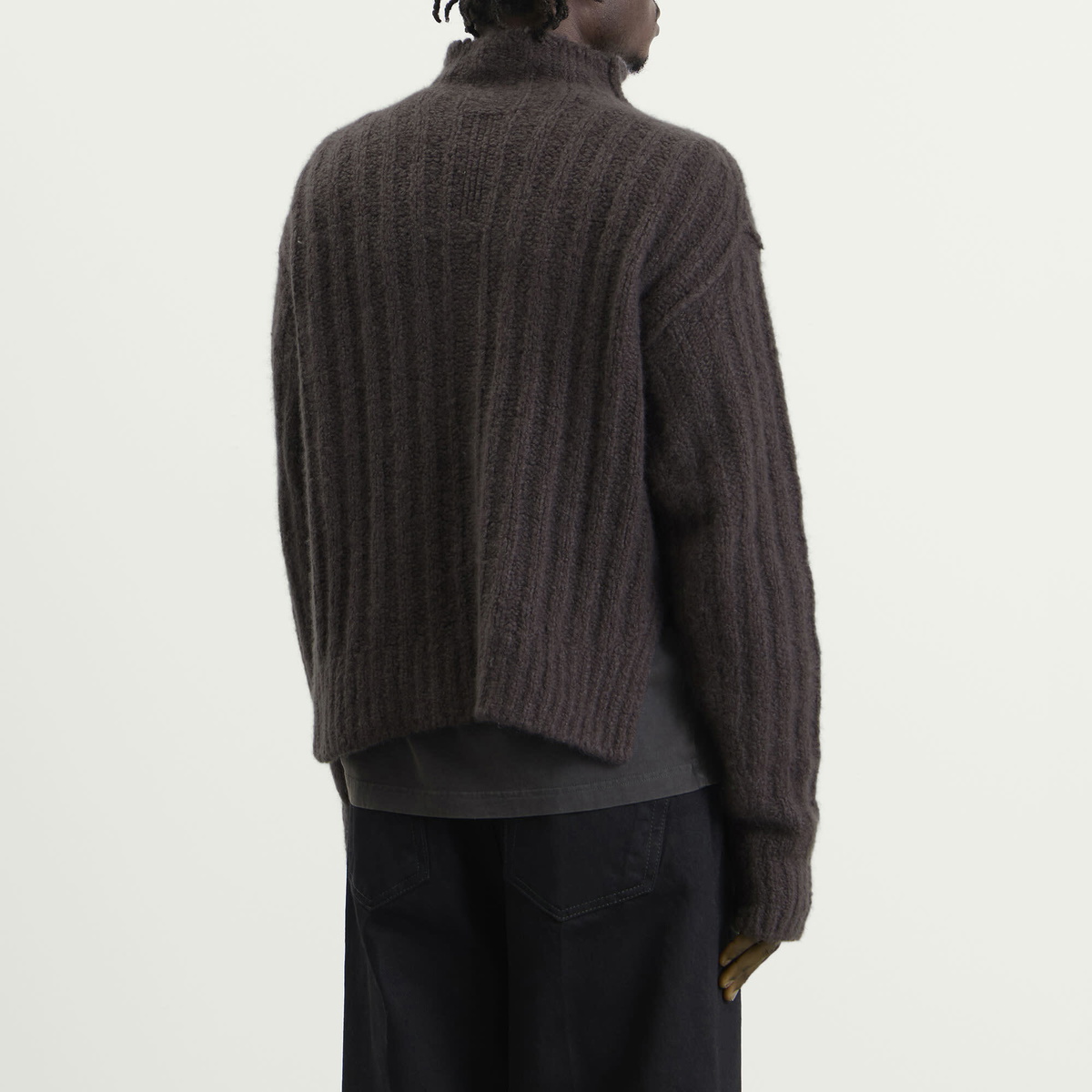 Rick Owens Men's Turtle Neck Knit Jumper in Drkdust