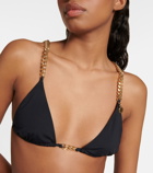 Stella McCartney - Chain-trimmed triangle bikini top