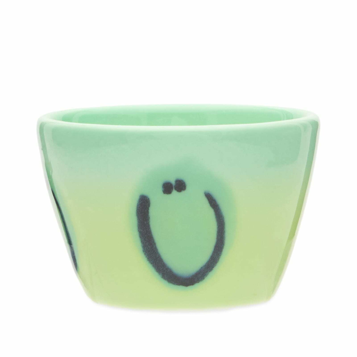 Frizbee Ceramics Super Cup Kawaii - 75ml in Light Green Pomme Gradient Smile 