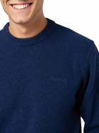 MC2 Saint Barth Man Crewneck Blue Sweater With St. Barth Embroidery