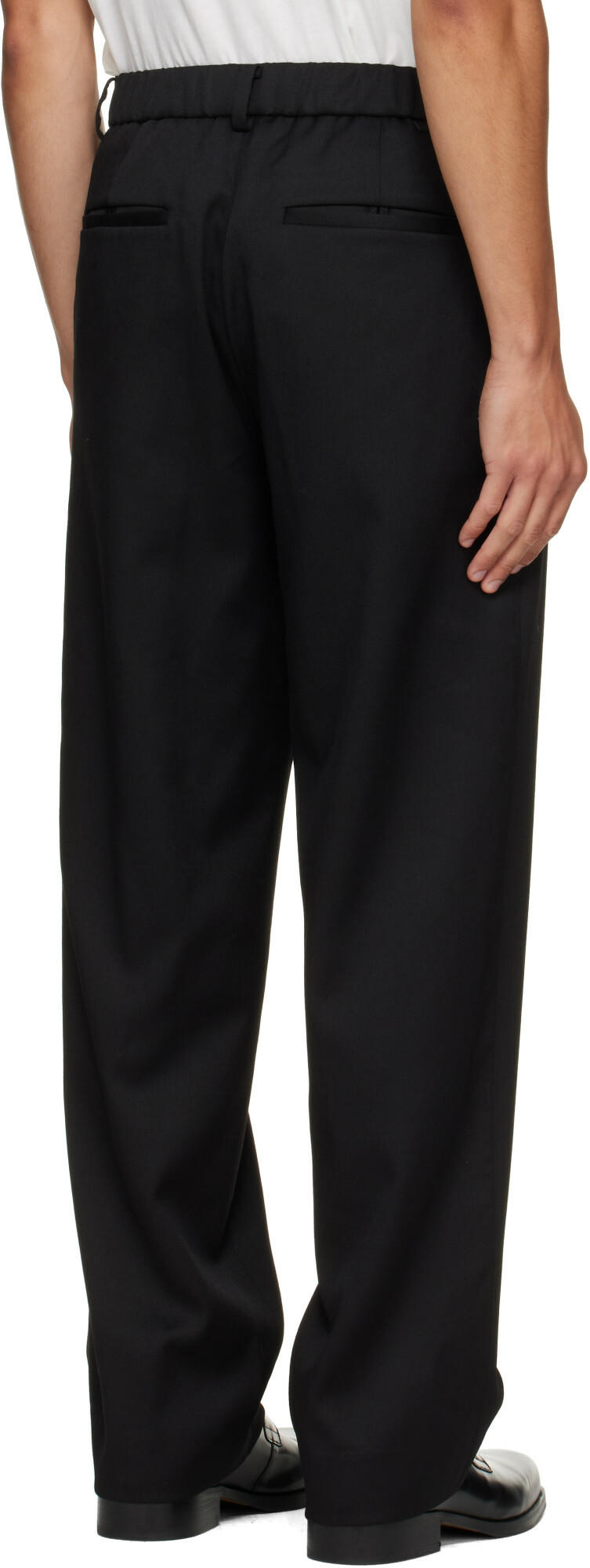 Solid Homme Black Twill Trousers