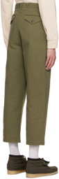 Noah Green Double Pleat Cargo Pants